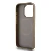 DKNY DKHMP15XPSOSPW Hardcase Skórzany Wzorzysty Metalowe Logo MagSafe do iPhone 15 Pro Max 6,7 inch Brązowy