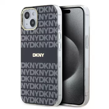 DKNY DKHMP15SHRHSEK iPhone 15 / 14 / 13 6.1 inch Czarny Hardcase IML Mono & Stripe MagSafe