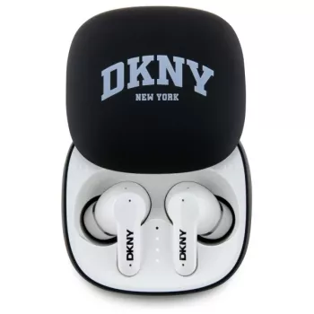 DKNY DKTWS3DNYAK Bluetooth TWS Słuchawki douszne z etui ładującym, gumowane wykończenie matowe, czarny