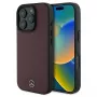 Mercedes-Benz MEHMP16L23RBARR Hardcase do iPhone 16 Pro 6,3 inch Czerwona skóra teksturowana i gładka MagSafe
