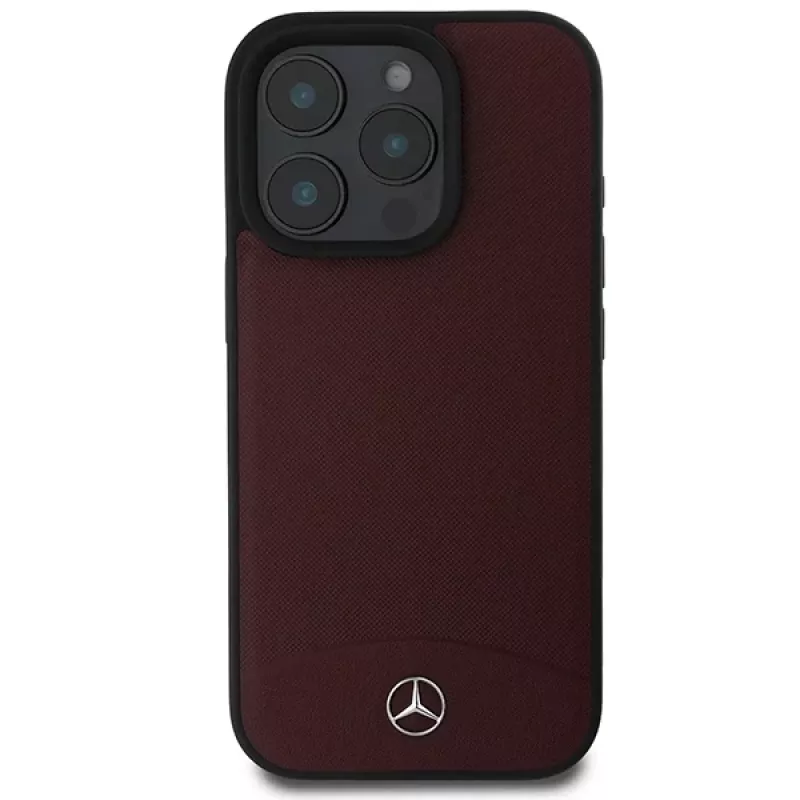 Mercedes-Benz MEHMP16L23RBARR Hardcase do iPhone 16 Pro 6,3 inch Czerwona skóra teksturowana i gładka MagSafe