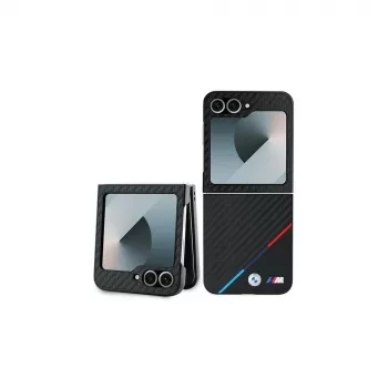 BMW Hardcase do Samsung Galaxy Z Flip6 / Z Flip7 FE - Carbon Tricolor Black