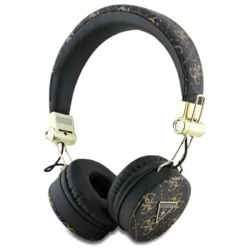 Guess 4G Triangle Round Shape Wireless Over-Ear Headphones z ENC, Bluetooth 5.3, 40mm Przetwornik, 32h Bateria, USB-C, Czarny