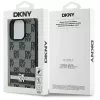 DKNY DKHCP16LPCPTSSK Hard Case do Apple iPhone 16 Pro 6,3 cala czarny wzór w kratkę i nadrukowane paski