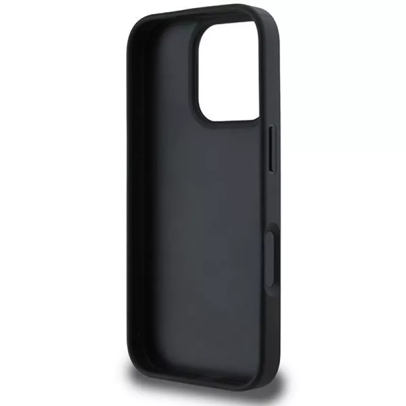 DKNY DKHCP16LPCPTSSK Hard Case do Apple iPhone 16 Pro 6,3 cala czarny wzór w kratkę i nadrukowane paski