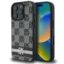 DKNY DKHCP16LPCPTSSK Hard Case do Apple iPhone 16 Pro 6,3 cala czarny wzór w kratkę i nadrukowane paski