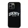DKNY DKHMP16LSNYACH Twarde etui do Apple iPhone 16 Pro 6,3 cala Silikonowe Czarny z Białym Nadrukowanym Logo MagSafe