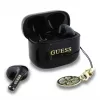 Guess Glossy Effect Printed Classic Logo & Charm TWS Bluetooth Earbuds z etui ładującym (czarny)