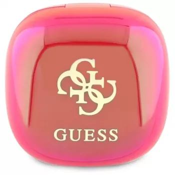 Guess 4G Printed Logo True Wireless Earbuds z etui ładującym - Fuchsia Iridescent