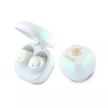 Guess 4G Printed Logo True Wireless Stereo Bluetooth Earbuds z etui ładującym (Biały)