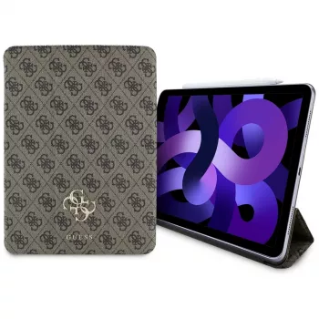 Guess GUFC11RM24PS4SGW iPad Air 11 M2 2024 / M3 2025 / M4 2026 Brązowe Magnetyczne Etui Folio 4G Big Logo