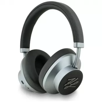 KARL LAGERFELD Grained Initials Bluetooth ANC Over-Ear Headphones Black
