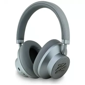Karl Lagerfeld Grained Initials Bluetooth ANC Over-Ear Headphones Grey