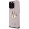 Guess Grained Big 4G Logo Small Classic Logo Back Cover do Apple iPhone 16 Pro (Różowy)