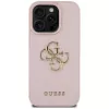 Guess Grained Big 4G Logo Small Classic Logo Back Cover do Apple iPhone 16 Pro (Różowy)