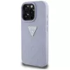 Guess Hot Stamp 4G Pattern Triangle Metal Logo Case do iPhone 16 Pro Max (Fioletowy)