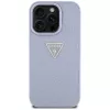 Guess Hot Stamp 4G Pattern Triangle Metal Logo Case do iPhone 16 Pro Max (Fioletowy)
