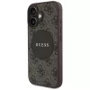 Guess 4G Circle Classic Logo MagSafe Case do iPhone 16, Brązowy