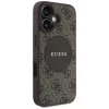 Guess 4G Circle Classic Logo MagSafe Case do iPhone 16, Brązowy