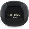 Guess Flat Classic Logo Electroplated TWS Earbuds z etui ładującym (czarny)