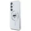 Karl Lagerfeld Button Choupette Head Printed Logo MagSafe Case do Samsung Galaxy S25 Biały
