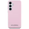 Karl Lagerfeld Saffiano FullWrapped Elongated Metal Logo MagSafe Case for Samsung Galaxy S25 Pink