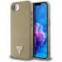 Guess Grained Triangle MagSafe Case do iPhone 16e (Brązowy)