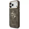 Guess 4G Big Classic Logo BigStrap Metal Buttons Case do iPhone 17 Pro Max, Brązowy