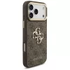 Guess 4G Big Classic Logo BigStrap Metal Buttons Case do iPhone 17 Pro Max, Brązowy