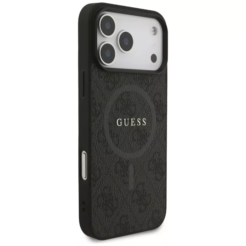 Guess 4G Ring Classic Logo MagSafe Case do iPhone 17 Pro Max (Czarny)