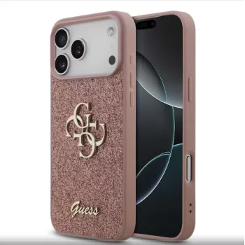 Guess Fixed Glitter Big 4G Case do iPhone 17 Pro Max (Różowy)