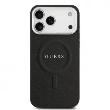 Guess Classic Logo MagSafe Case dla iPhone 17 Pro Max Czarny
