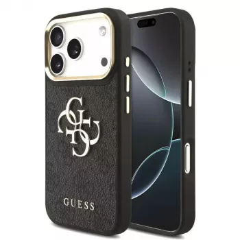 Guess 4G Big 4G Classic Logo Case do iPhone 17 Pro Max (Czarny / Złoty)