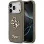 Guess Silicone Big 4G Script Case do iPhone 17 Pro Brązowy