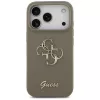 Guess Silicone Big 4G Script Case do iPhone 17 Pro Brązowy