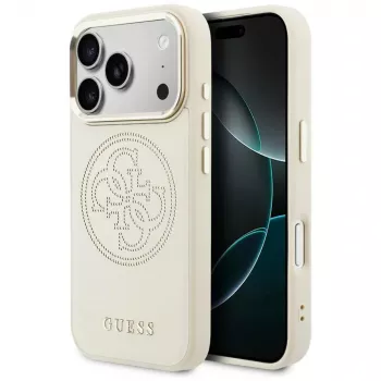 Guess Perforated 4G MagSafe Case do Apple iPhone 17 Pro Max - Beżowy
