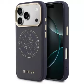 Etui perforowane 4G MagSafe Guess dla iPhone 17 Pro Max, niebieskie