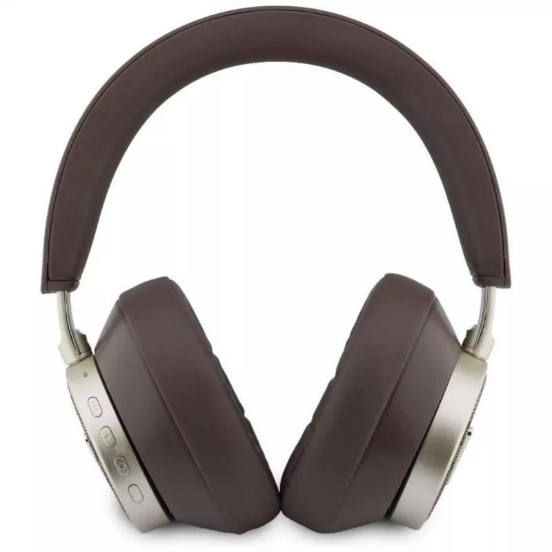 Guess 4G Triangle Logo Wireless Bluetooth 5.4 On-Ear Headphones with ENC - Brown