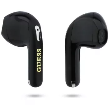 Guess Gold Line Triangle TWS Bluetooth Earbuds z etui ładującym (czarny)