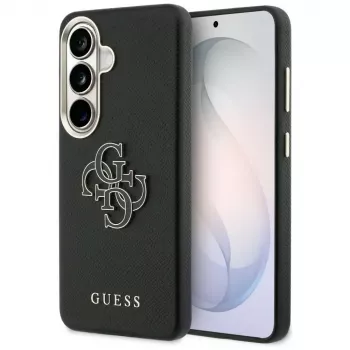 Guess Grained Big 4G Metal Logo Case do Samsung Galaxy S26 - Czarny