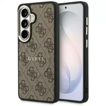 Guess 4G Embossed Ring MagSafe Case do Samsung Galaxy S26 (Brązowy)