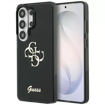 Guess IML Big Metal 4G Script Case do Samsung Galaxy S26 Ultra (Czarny)
