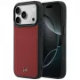Mercedes Leather Mesh Case with Bow Line MagSafe for iPhone 17 Pro Red