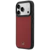 Mercedes Leather Mesh Case with Bow Line MagSafe for iPhone 17 Pro Red
