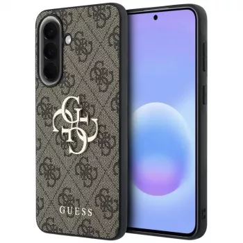Guess Leather 4G Metal Logo Case do Samsung Galaxy A57 5G Brązowy