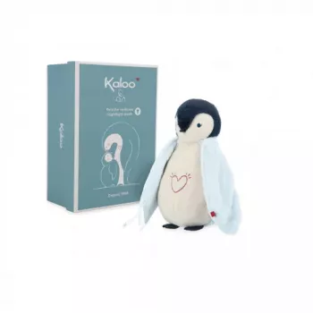 Kaloo Complices Penguin Plush Night Light z 7-kolorowym LED i kołysankami