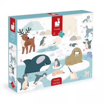 Janod Sensory Touch Puzzle Polar Land 20 elementów 2+ lata