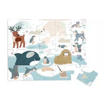 Janod Sensory Touch Puzzle Polar Land 20 elementów 2+ lata