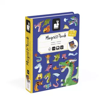 Janod Magnetibook Smoki magnetyczna gra książkowa – tematyka fantasy ze smokami