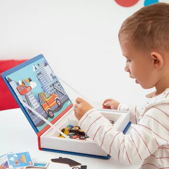 Janod Magnetibook Fire Brigade Magnetyczny Zestaw Kreatywnej Zabawy
